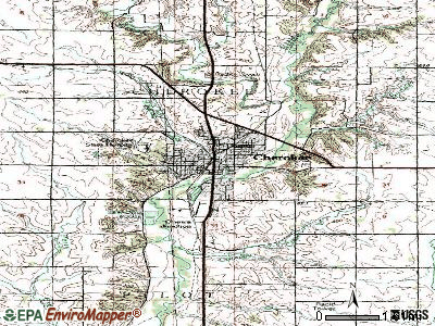 Cherokee topographic map