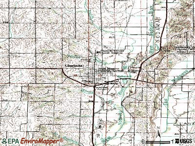 Clarinda topographic map