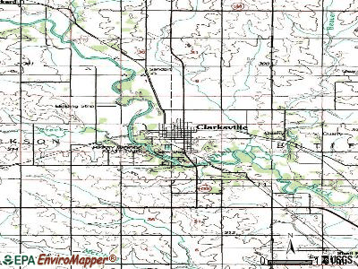 Clarksville topographic map