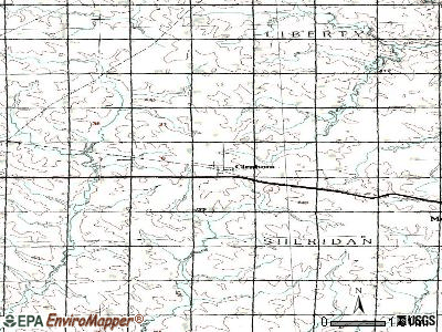 Cleghorn topographic map