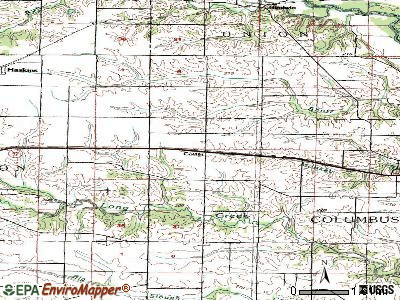 Cotter topographic map