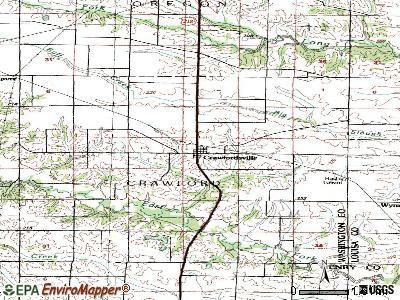 Crawfordsville topographic map