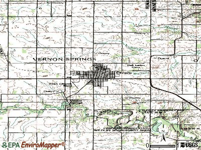 Cresco topographic map