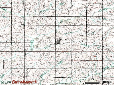Cumberland topographic map