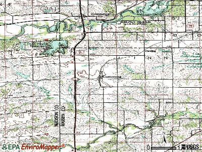 Cumming topographic map