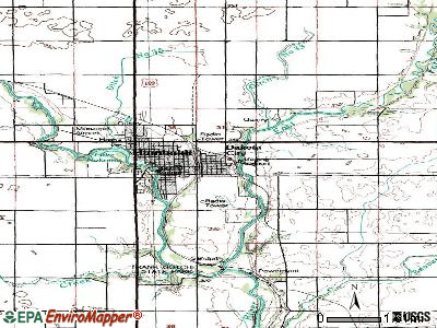 Dakota City topographic map