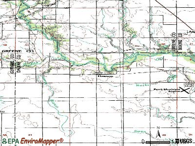Dawson topographic map