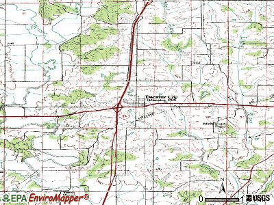 Decatur City topographic map