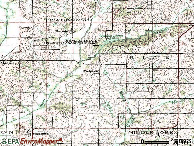 Delphos topographic map