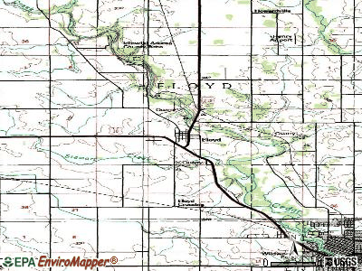 Floyd topographic map