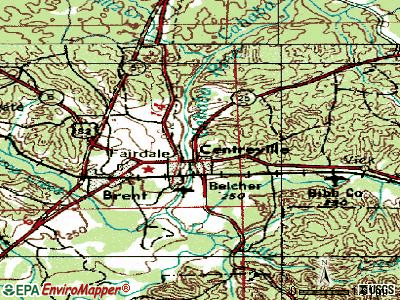 Centreville topographic map