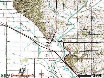 Hamburg topographic map