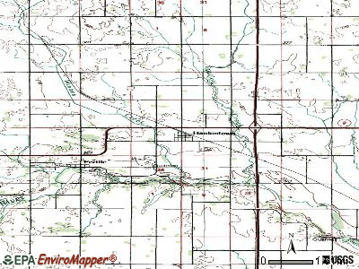 Hanlontown topographic map