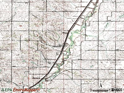 Hinton topographic map