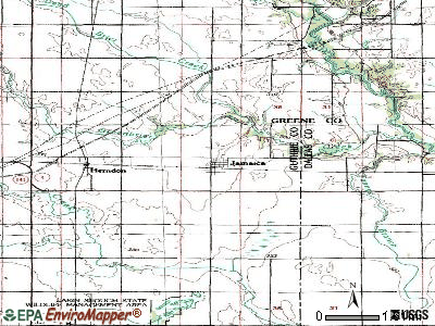 Jamaica topographic map