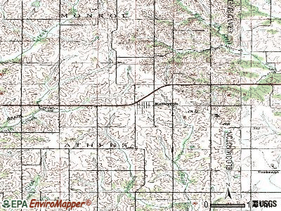 Kellerton topographic map