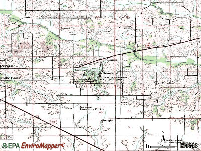Keomah Village topographic map