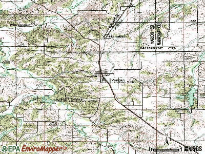 Lovilia topographic map