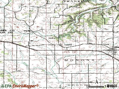 Luana topographic map