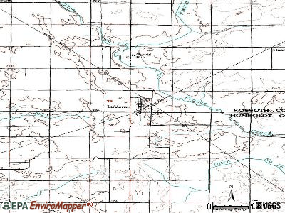 Lu Verne topographic map