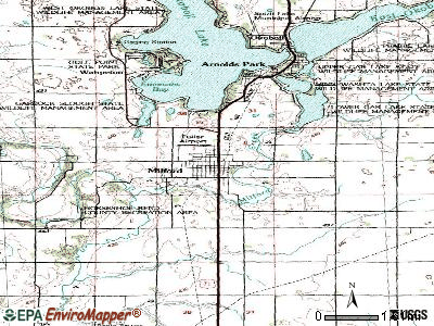 Milford topographic map