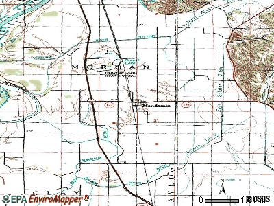 Mondamin topographic map