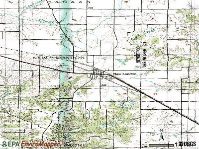 New London topographic map