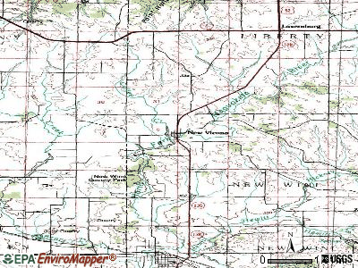 New Vienna topographic map