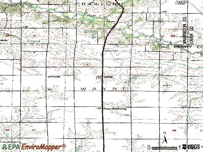 Olds topographic map