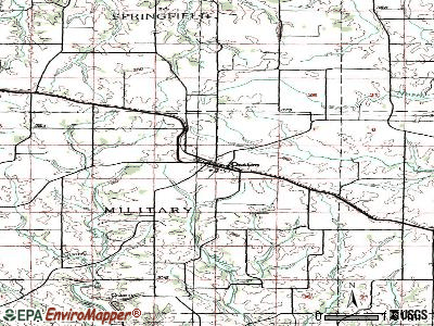 Ossian topographic map