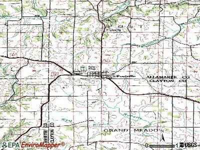 Postville topographic map