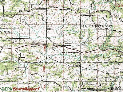 Rickardsville topographic map