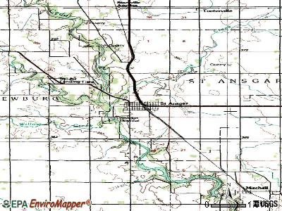 St. Ansgar topographic map