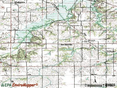 Sandyville topographic map