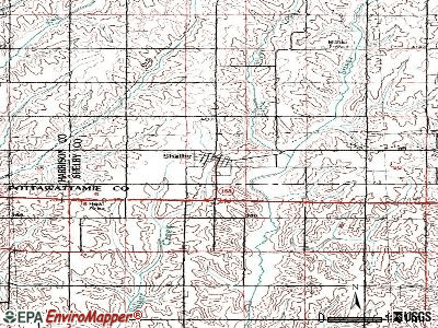 Shelby topographic map