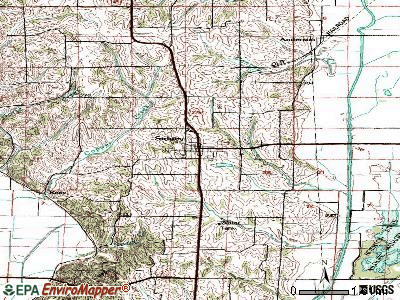 Sidney topographic map
