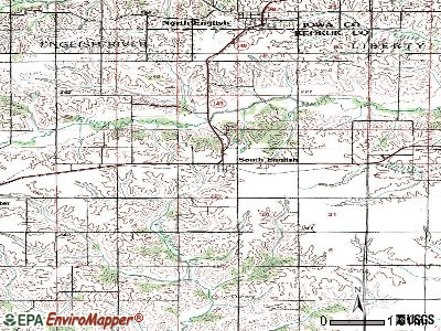 South English topographic map