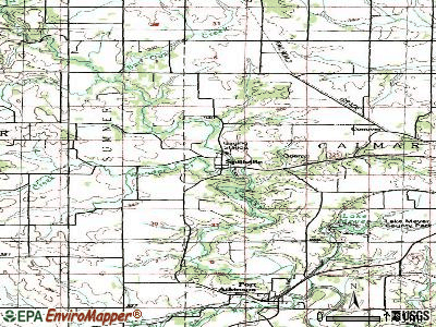 Spillville topographic map