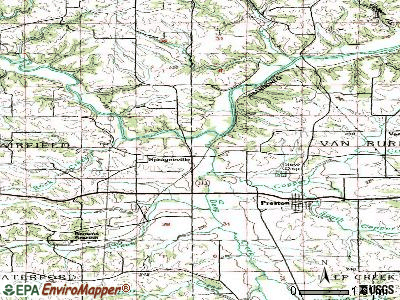 Spragueville topographic map