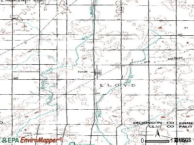Terril topographic map
