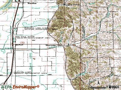 Thurman topographic map