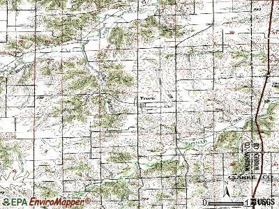 Treynor topographic map