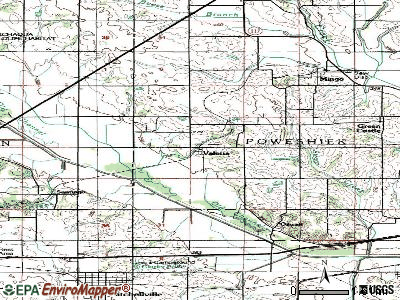 Valeria topographic map