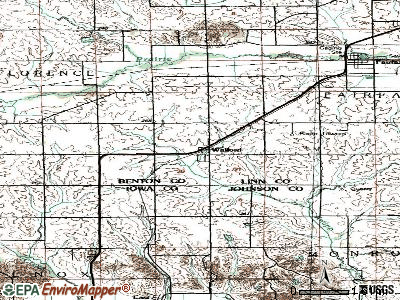 Walford topographic map