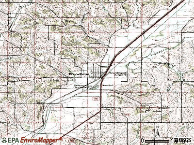 Woodbine topographic map