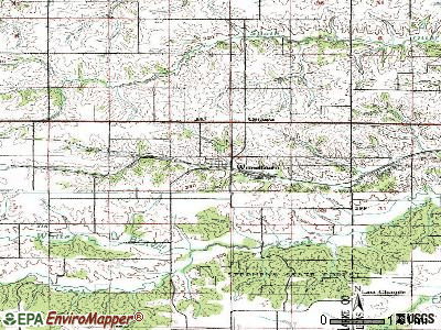 Woodburn topographic map