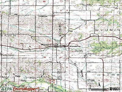 Wyoming topographic map