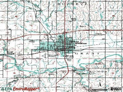 Abilene topographic map