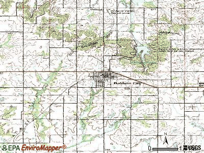 Baldwin City topographic map