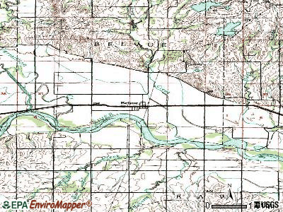Belvue topographic map